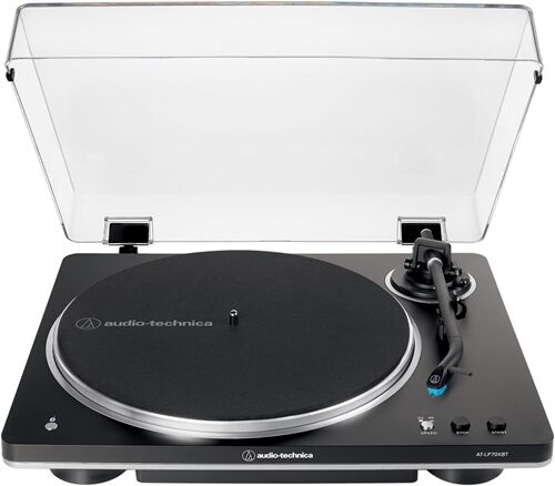 Audio-Technica AT-LP70XBT schwarz/silber Plattenspieler,vollautomat.,BT,Cinch