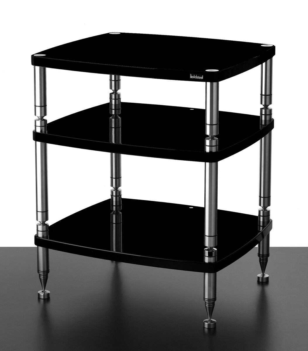 Solidsteel Hifi-Racks HF-3 (schwarz hochglanz)