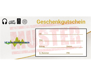 Hifi-Schluderbacher Geschenkgutschein Wert: 500€