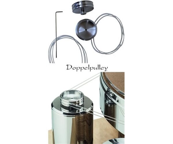Acoustic Solid Doppelpulley mit zwei Antriebsriemen