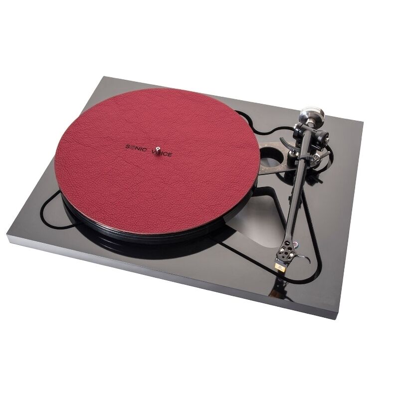 Sonic Voice Plattenspieler Zubehör Plattenspielermatte Classic ohne Filz (rot)