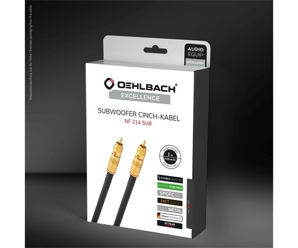 Oehlbach NF 214 Sub Cinch-Kabel 3,0m Anthrazit